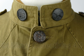 WO1 US Army M1902 zomer uniform set compleet met schuitje en M1910 gaiters - maat Extra Large - replica