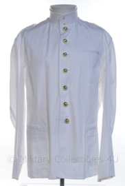 KM Koninklijke Marine witte tropen uniform jas met opstaande kraag en broek Toetoep - Zeldzaam - maat 47 3/4 jas en 49 3/4 broek - NIEUW in verpakking - origineel