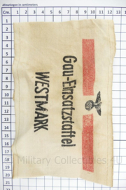 WO2 Duitse armband Gau-Einsatzstaffel Westmark - 19 x 12 cm - replica