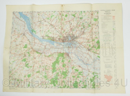 WW2 British War Office map 1943 Central Europe Hamburg - 88 x 64,5 cm - origineel