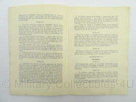 Reglement voor de Militaire Ambtenaren der Koninklijke Landmacht - 1950 - afmeting 13 x 18 cm - origineel