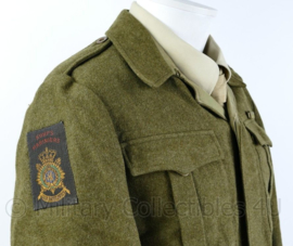 MVO DKG Korps Mariniers Battledress van 1947 - vroeg model in de Britse kleur - maat 48L - origineel