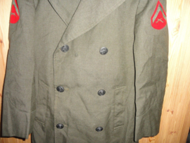 USMC US Marine Corps mantel overjas Overcoat Man's Wool - Lance Corporal - size 38L= NL 48 Lang (valt groot) - origineel