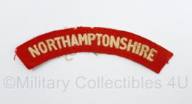 Britse leger Northamptonshire shoulder title - 13 x 4 cm - origineel