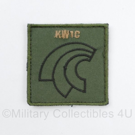 Defensie KW1C Koning Willem 1 Opleiding borstembleem - met klittenband - 5 x 5 cm - origineel