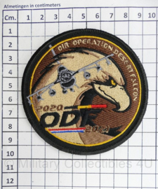 BAF Belgische Luchtmacht en RNLAF OIR Operation Desert Falcon ODF 2020 2021 embleem - met klittenband - diameter 9 cm