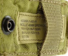 KL Landmacht en US Army coyote MOLLE 40 mm Grenade pouch 40mm- afmeting 11 x 5 x 3 cm - origineel
