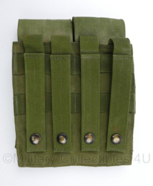 Blackhawk MOLLE Double Mag pouch voor M4, C7 en C8 groen - 16 x 4 x 21,5 cm - gebruikt - origineel