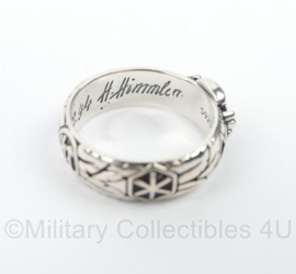 WO2 Duitse Waffen SS Totenkopf ring - 925 Sterling zilver - size 8 t/m 11 - replica