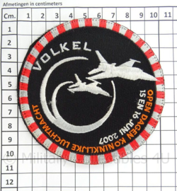 KLu Luchtmacht eenheid embleem Volkel - Open Dagen Koninklijke Luchtmacht Volkel 2007 - met klittenband - doorsnede 10 cm - origineel