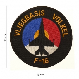 Embleem Vliegbasis Volkel F-16 - 10 x 10 cm