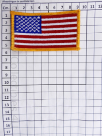 US Army uniform vlag full colour - 9 x 5 cm -  origineel