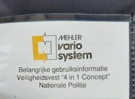 Mehler lege Draagtas voor Veiligheidsvest 4 in 1 concept Nationale politie  - 72 x 18 x 56 cm - nieuw - origineel
