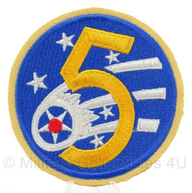 WO2 US 5th USAAF patch cut edge - doorsnede 9 cm - replica