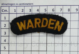 British Army shoulder title ENKEL Civil Defense Warden - 7,5 x 3 cm - origineel