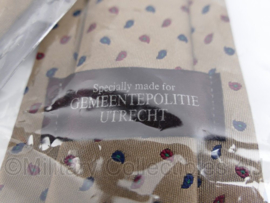 Gemeentepolitie Utrecht stropdas - bruin gestippeld  - nieuw in verpakking - origineel