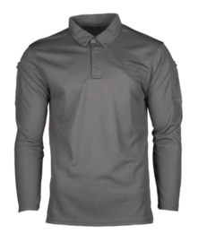 Tactical Quick Dry Poloshirt lange mouw - met klittenband op de mouwen - WOLF GREY - nieuw gemaakt