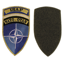 NATO OTAN ISAF insigne met klittenband - origineel