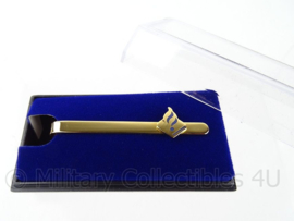 Nederlandse Politie dasspeld goud in doosje - 5,5 x 1 cm - origineel