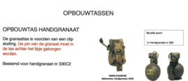 Defensie NFP camo Opbouwtas handgranaat Voss - 5  x 8 x 10 cm - nieuw - origineel