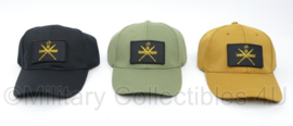 KCT Korps Commandotroepen baseball cap met velcro embleem - Groen, Coyote of Zwart