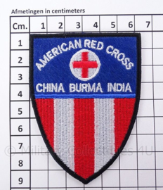 US American red cross "china burma india" embleem - afmeting 6 x 9 cm