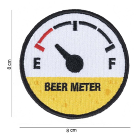 Beer meter embleem met klittenband - 8 x 8 cm