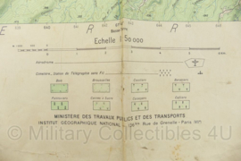 Franse stafkaart 1958  LA Guadeloupe - schaal 1 : 50.000 - 100 x 80 cm - origineel