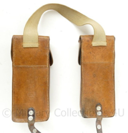 WO2 Zwitserse Sattler lederen double mag pouch voor LMG25 uit 1937 - origineel