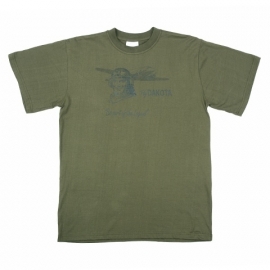 T shirt - Piloot met dakota - 100% katoen - groene uitvoering