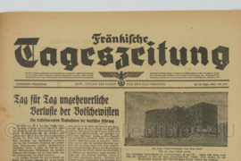 WO2 Duitse krant Tageszeitung nr. 219 18/19 september 1943 - 47 x 23 cm - origineel