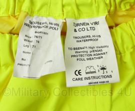 Britse Politie broek High Visibility waterproof overtrousers - meerdere maten - origineel