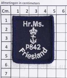 Koninklijke Marine borstembleem Marine Hr. Ms. P842 Friesland - met klittenband - 5 x 5 cm - origineel