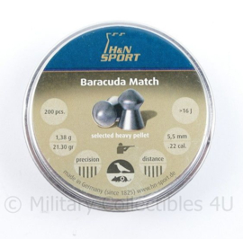 Luchtdrukkogeltjes H&N Baracuda Match 5.5 mm 21.14 grain - 200 stuks 