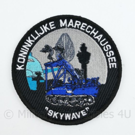 Koninklijke Marechaussee Skywave Schiphol embleem - met klittenband  - 9 cm. diameter