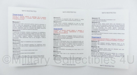 US Army NATO Restricted Pocket Manual 11 September 2001 - 15 x 10 cm - origineel