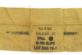 US M1 Carbine 10 round bandoleer voor patronen en clips - 50 x 12 cm - origineel