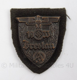 WO2 Duits SA schild Breslau 1933- afmeting 5 x 6 cm - replica