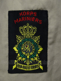 Korps Mariniers Kazerne Tenue dun overhemd met embleem khaki - korte mouw - maat 38 - origineel