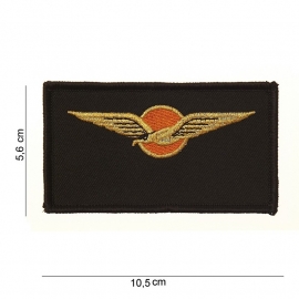 KLU Luchtmacht Borst naamembleem - stof - 10,5 x 5,6 cm.