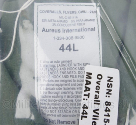 US Coverall, Flyers CWU-27/P groene overall vlieger piloten overall Aureus International - size 44L - nieuw in verpakking - origineel