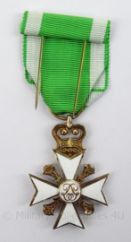 Belgische Brandweer trouwedienst medaille - afmeting doosje 6 x 12 cm - origineel