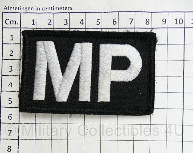 MP Military Police embleem  -  MET klittenband - 8 x 5cm - origineel