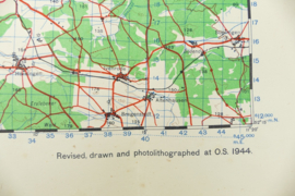 WW2 British War Office map 1944 Central Europe Braunschweig - 88 x 64 cm - origineel