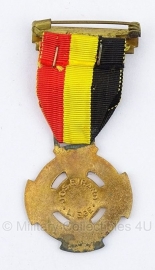 Belgische herinneringsmedaille van een bedevaart NDL = Notre Dames de Lourdes  1956 bronzen medaille - Origineel