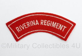 Australische leger Riverina Regiment shoulder title - 11 x 5 cm - origineel