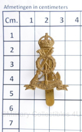 Britse WO2 cap badge royal Pioneer corps - Kings Crown - 5,5 x 3 cm - origineel