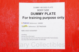 Ten Cate Dummy plate set voor zijpaneel vest - For training Purpose Only - origineel