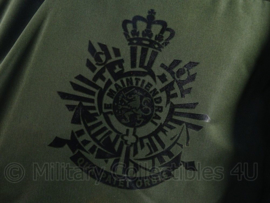 KL Landmacht en Korps Mariniers Regenjas met voering met Korps Mariniers logo - maat Large (valt ruim uit) - Topstaat - origineel