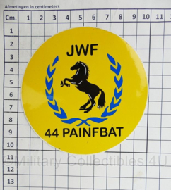 Defensie JWF 44 PAINFBAT Regiment Infanterie Prins Johan Willem Friso 44 Pantserinfanteriebataljon sticker - diameter 10 cm - origineel